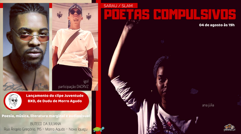 Dia 04 de agosto tem Sarau Poetas Compulsivos em Morro Agudo