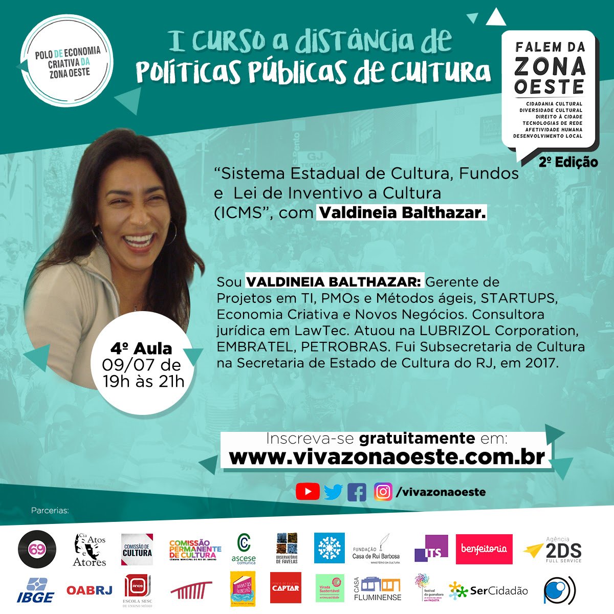 I Curso de Políticas Públicas de Cultura encerra inscrições definitivamente no dia 13 de julho.