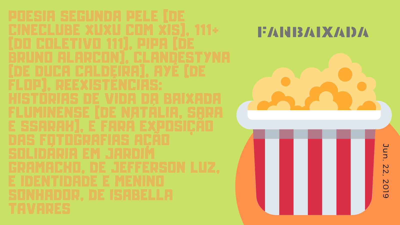 GRATUITO: ‘Festival de Audiovisual Negritude, Direito à Memória e Direitos Humanos’ neste sábado, no Espaço Enraizados, em Morro Agudo.