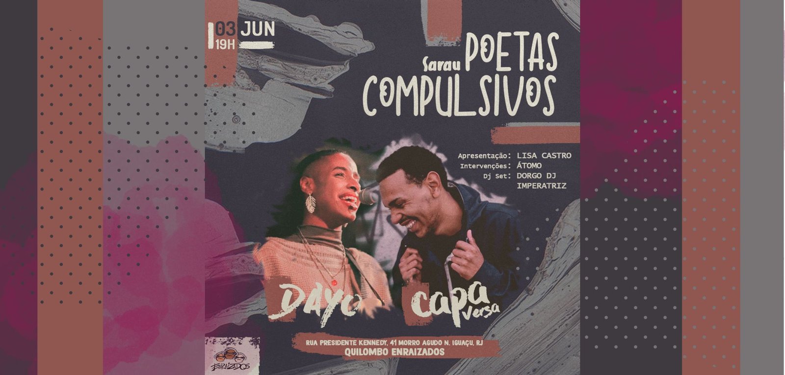 Sarau Poetas Compulsivos: Um emblemático encontro no primeiro sábado de junho